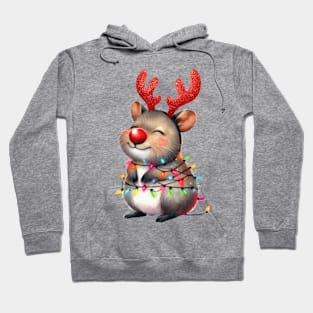 Christmas Red Nose Mouse Hoodie